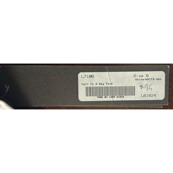 New Sympli Call It A Day Tank Top Shell Size 8 White Classic Minimalist Neutral - Picture 8 of 12